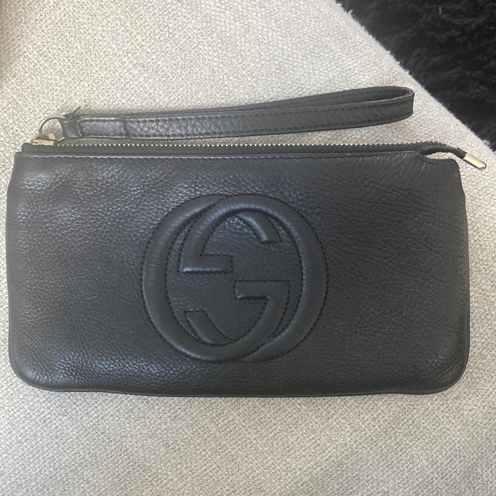 Black Gucci Soho Wristlet